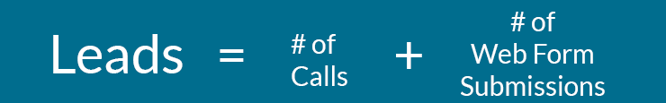 Leads = # of Calls + # of Web Form Submissions